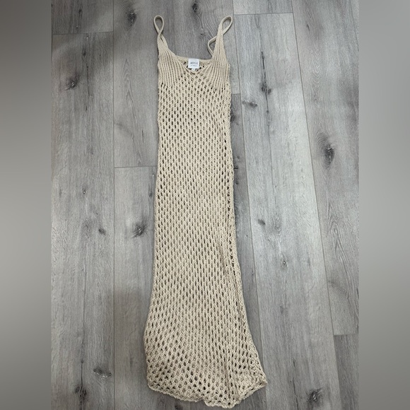 Misa Ursula Knit Crochet Dress/Swim Coverup in Natural - Picture 2 of 5